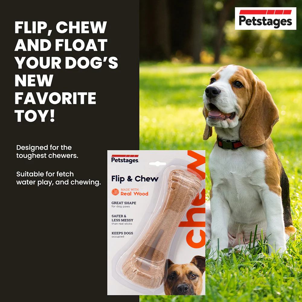 Petstages Dogwood Flip Chew Bone Toy for Dogs (Brown) - Image 7
