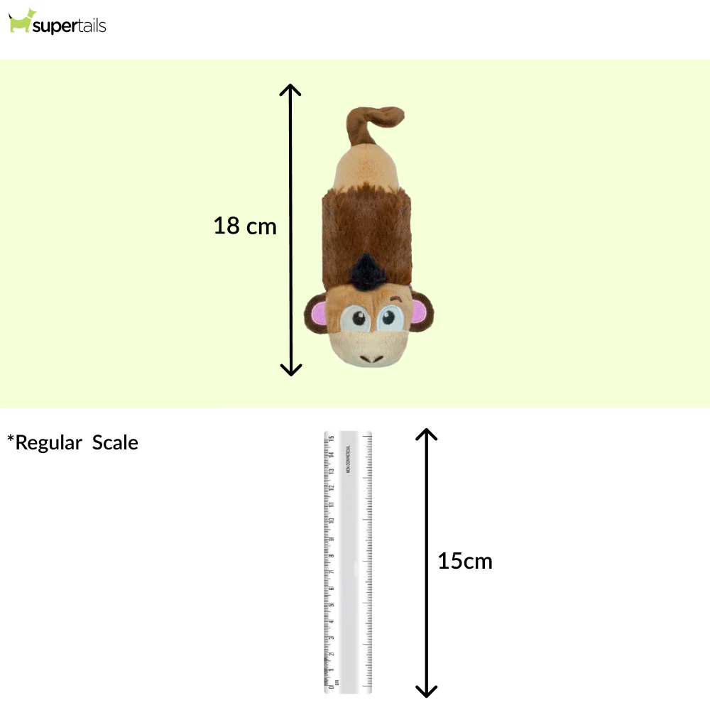Petstages Mini Monkey Stuffing Free Toy for Dogs (Brown) - Image 2