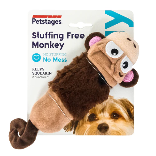 Petstages Mini Monkey Stuffing Free Toy for Dogs (Brown) - Image 8