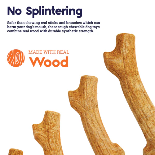 Petstages Super Dogwood Chew Toy for Dogs (Brown) - Image 3