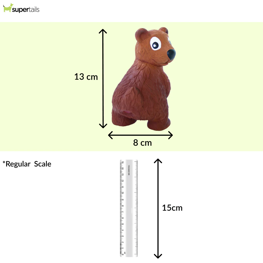 Outward Hound Tootiez Bear Latex Rubber Chew Toy for Dogs - Image 2