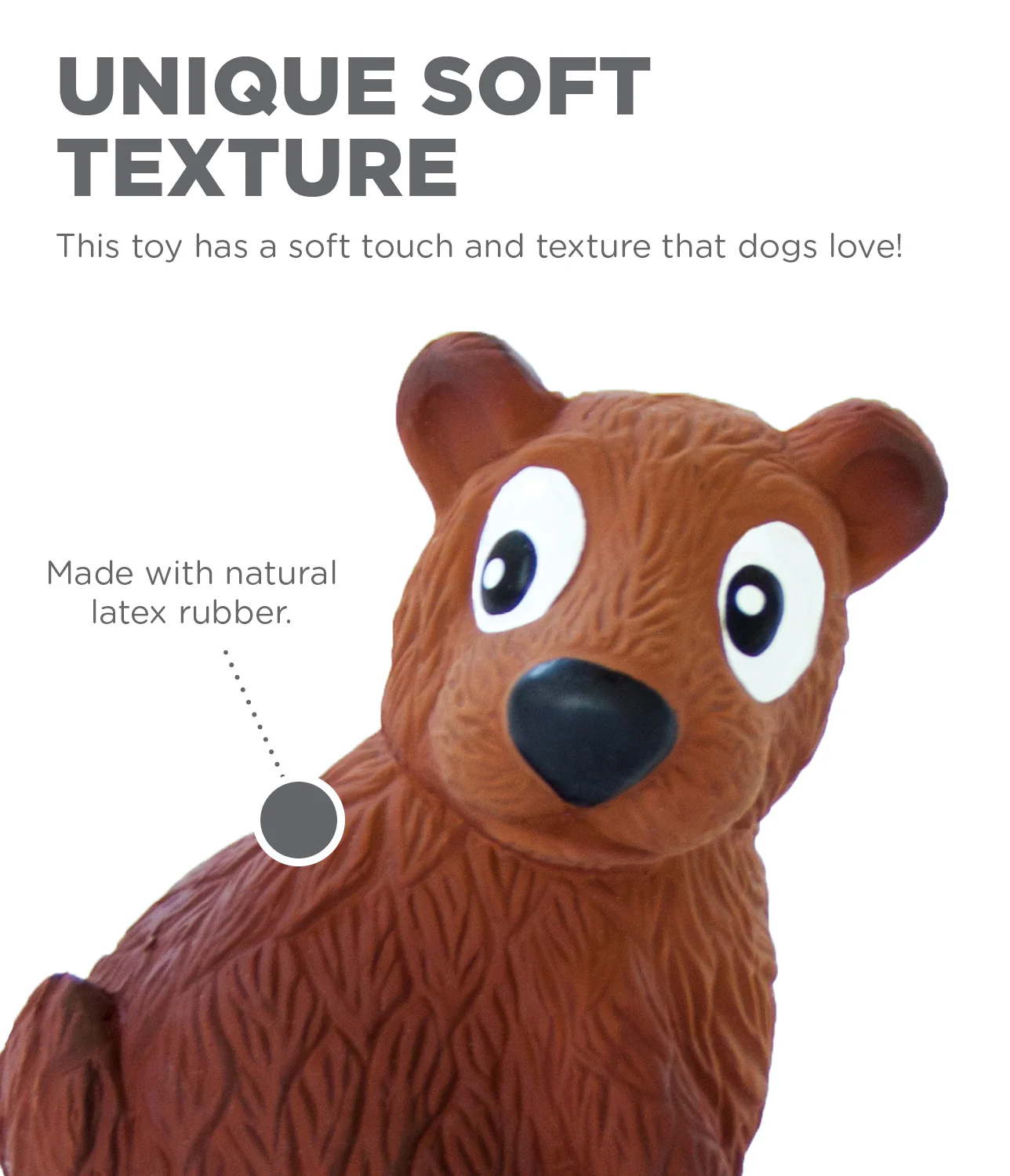 Outward Hound Tootiez Bear Latex Rubber Chew Toy for Dogs - Image 3