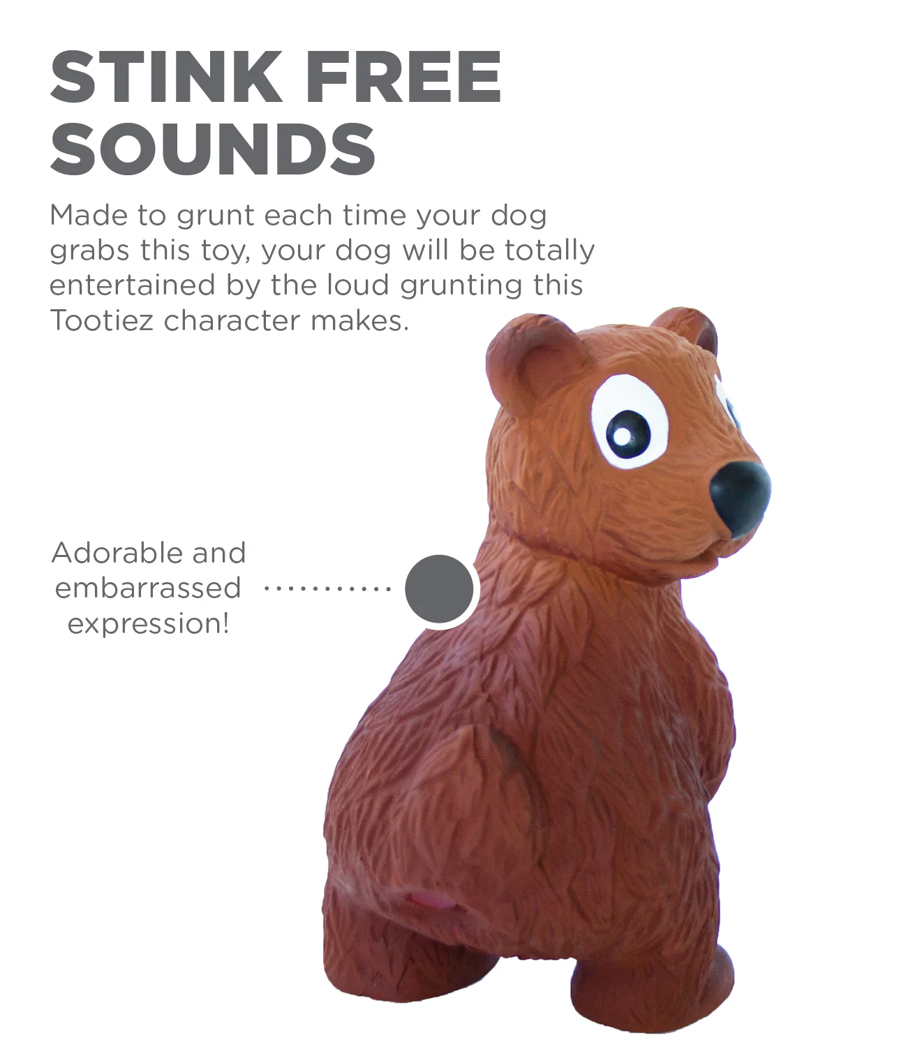 Outward Hound Tootiez Bear Latex Rubber Chew Toy for Dogs - Image 4