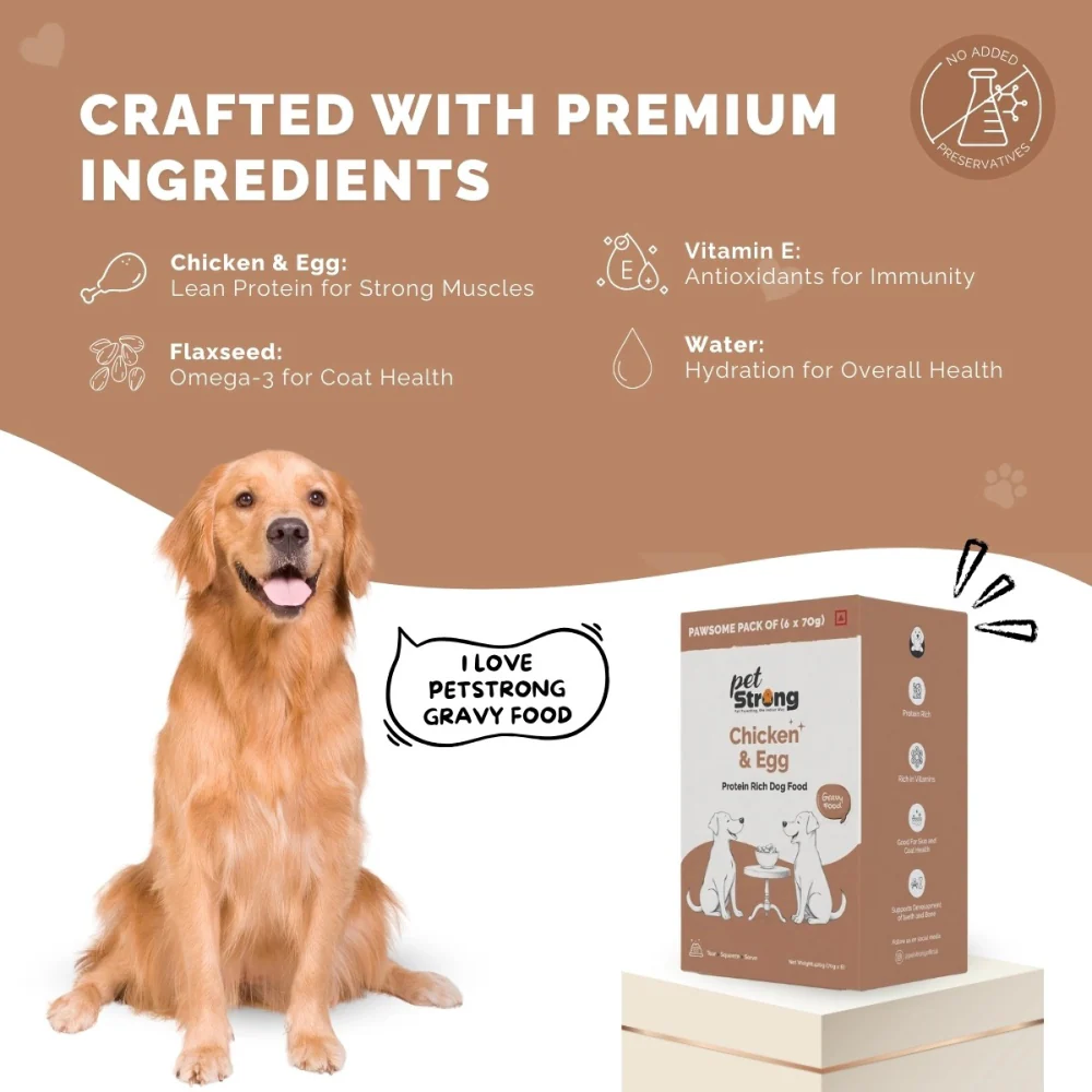 PetStrong Chicken and Egg & Chicken Liver in Gravy Wet Food for Dogs Combo - Image 3