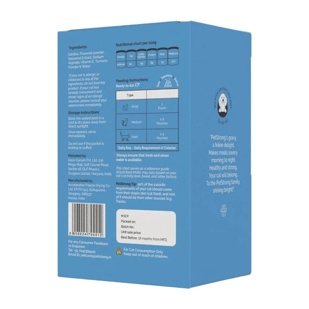 PetStrong Sardine & Mackerel and Seaweed in Gravy Cat Wet Food Combo - Image 3