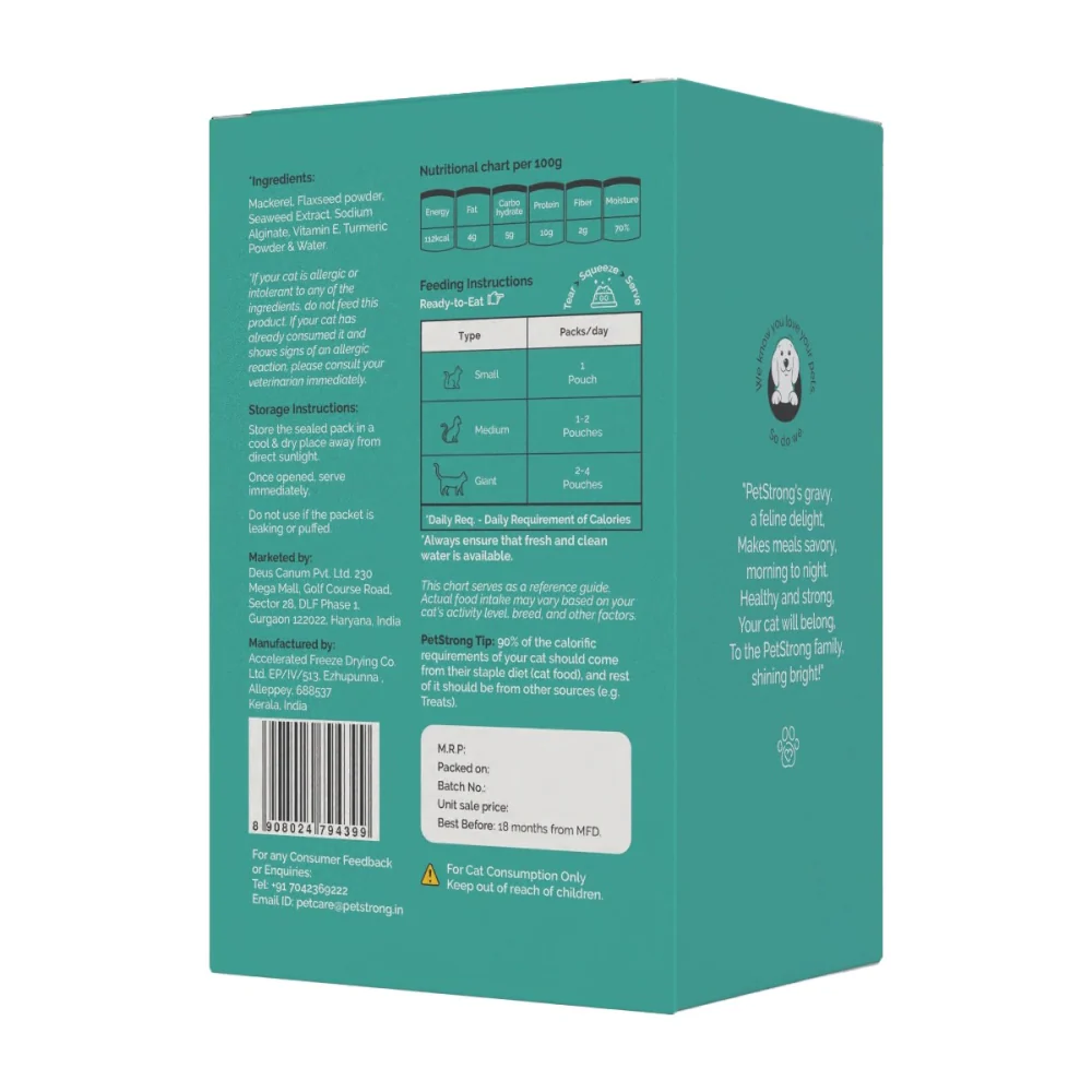 PetStrong Sardine & Mackerel and Seaweed in Gravy Cat Wet Food Combo - Image 9