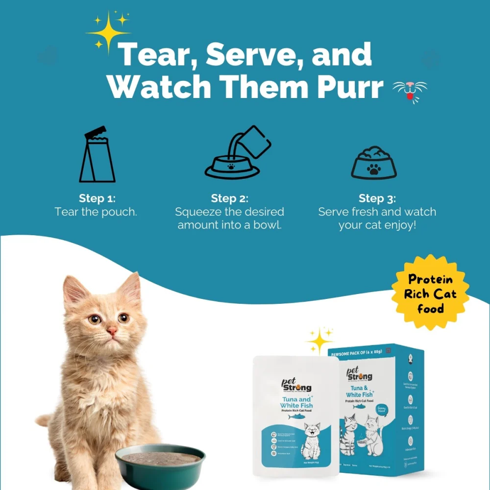 PetStrong Sardine & Tuna and White Fish in Gravy Cat Wet Food Combo - Image 7