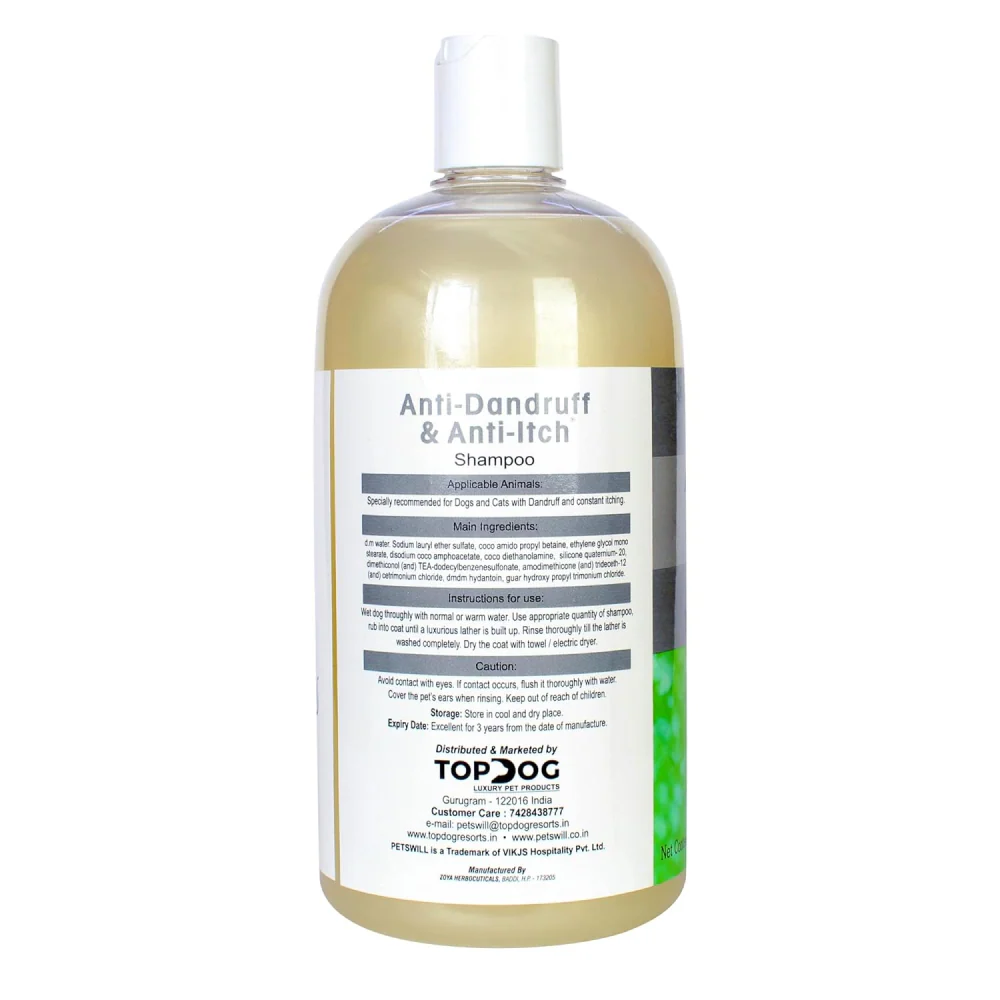 Petswill Anit Dandruff & Anti Itch Shampoo for Dogs and Cats - Image 3