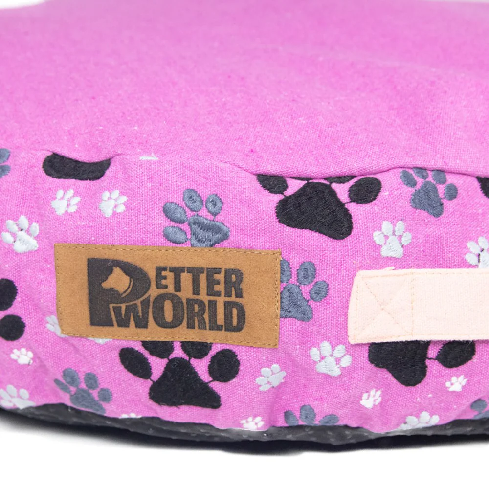 Petter World Indoor Artisanal Round Cushioned Bed with Washable Cover for Dogs and Cats (Crocus) - Image 3