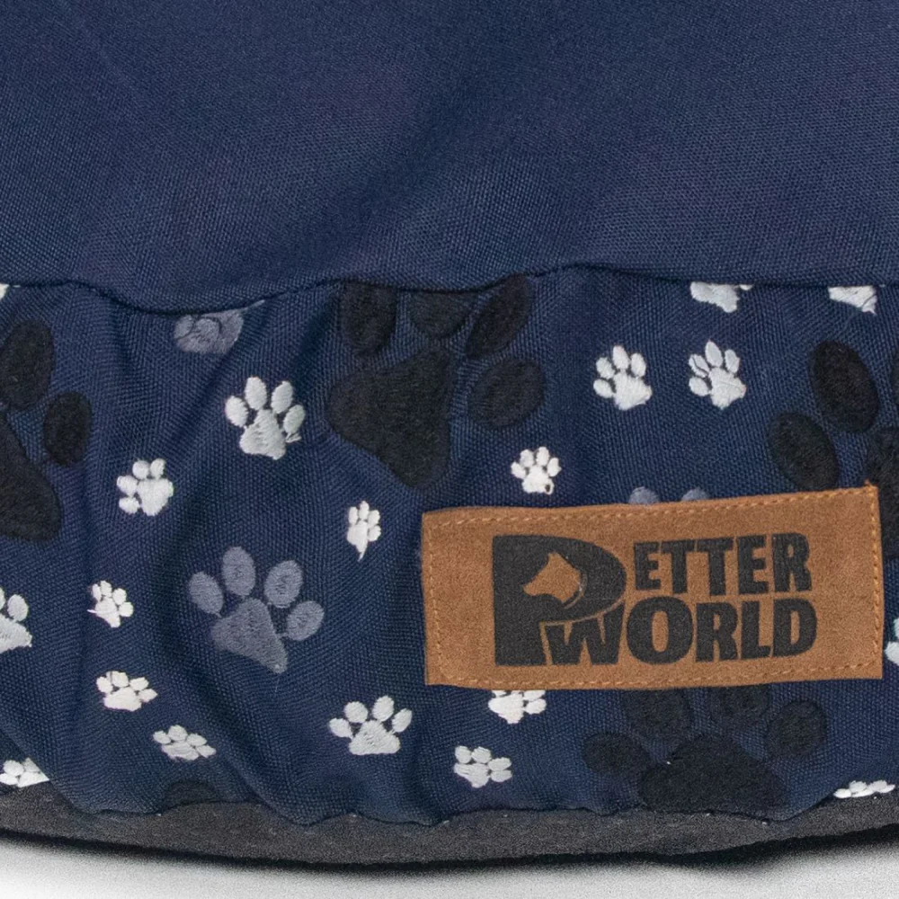 Petter World Indoor Artisanal Round Cushioned Bed with Washable Cover for Dogs and Cats (Ensign Blue) - Image 4