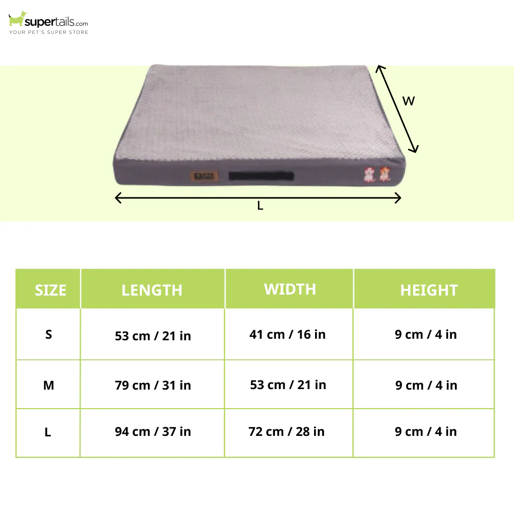 Petter World Micro Fur Orthopedic Mattress Bed with Memory Foam Base for Dogs (Meteorite) - Image 2