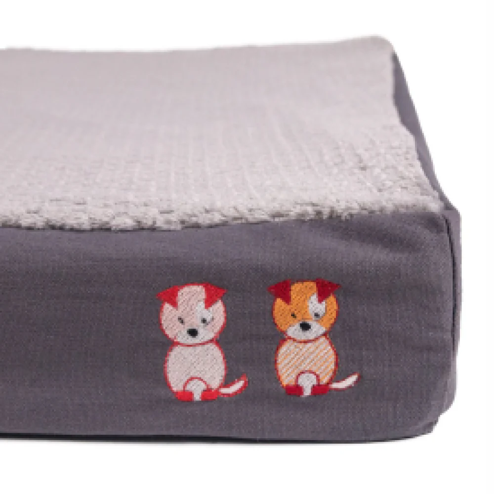 Petter World Micro Fur Orthopedic Mattress Bed with Memory Foam Base for Dogs (Meteorite) - Image 4
