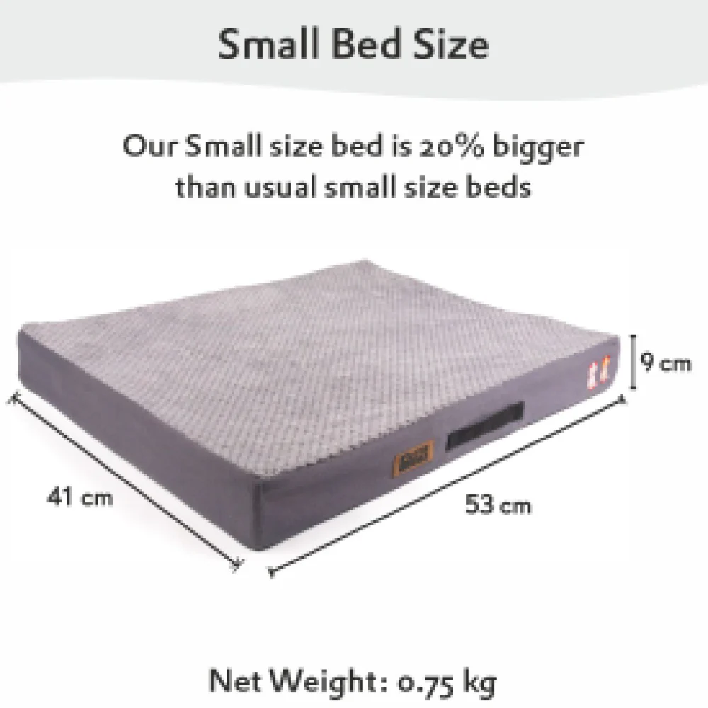 Petter World Micro Fur Orthopedic Mattress Bed with Memory Foam Base for Dogs (Meteorite) - Image 5