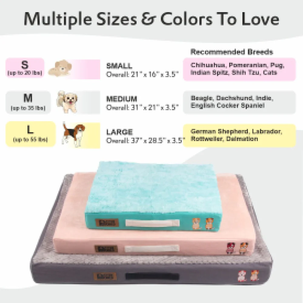 Petter World Micro Fur Orthopedic Mattress Bed with Memory Foam Base for Dogs (Meteorite) - Image 7