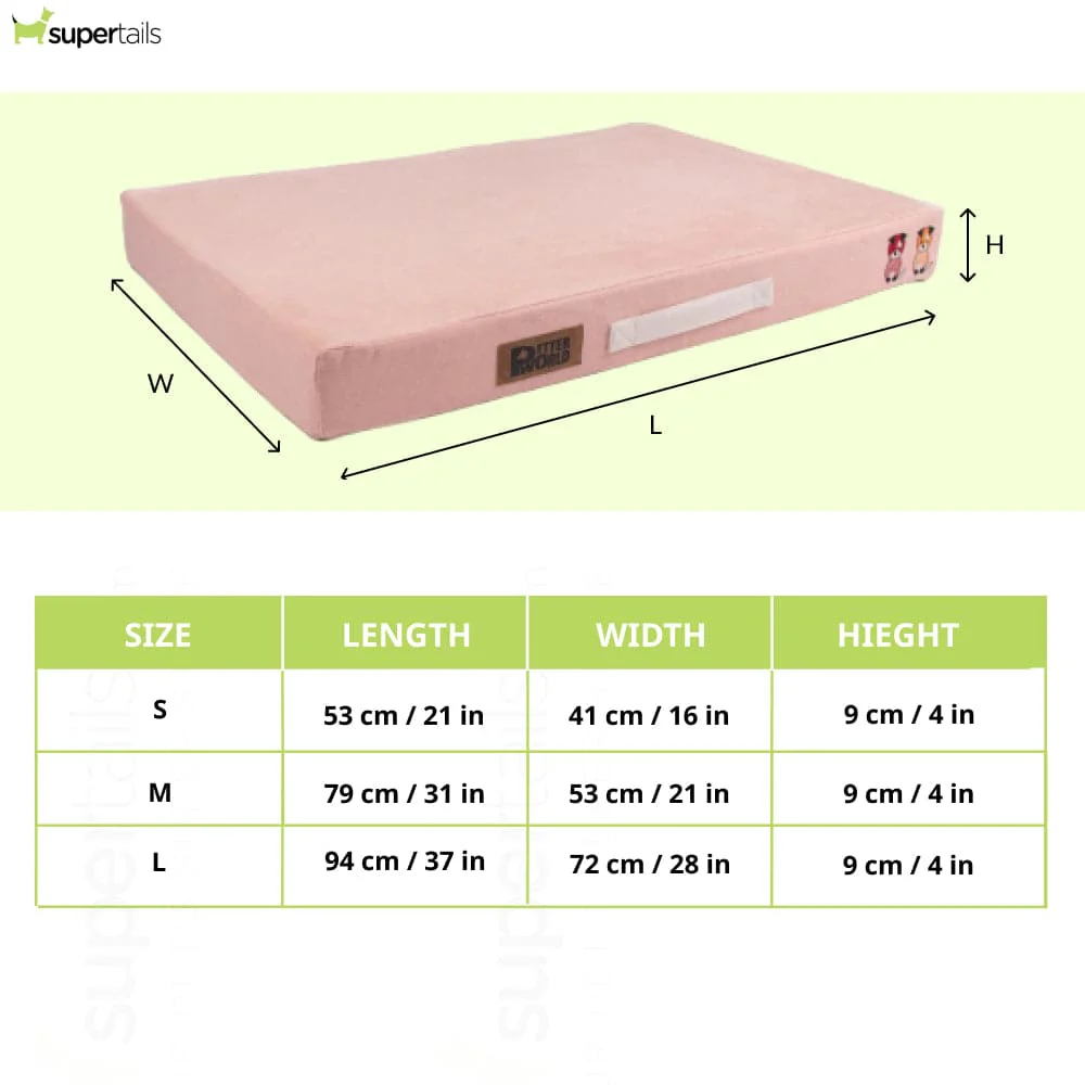 Petter World Micro Fur Orthopedic Mattress Bed with Memory Foam Base for Dogs (Peach Pearl) - Image 2