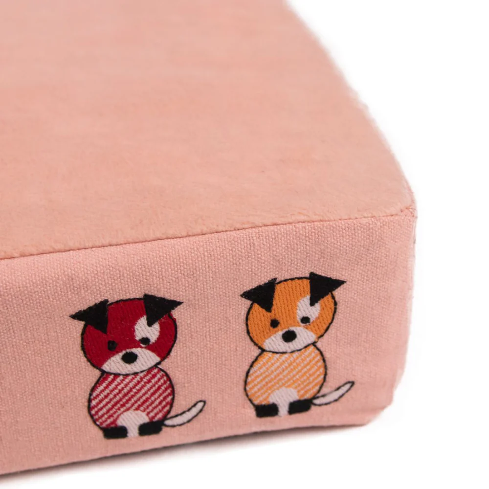 Petter World Micro Fur Orthopedic Mattress Bed with Memory Foam Base for Dogs (Peach Pearl) - Image 3