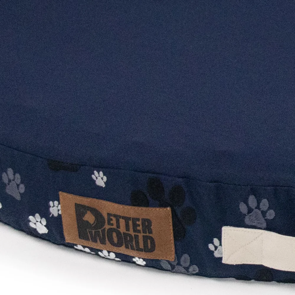 Petter World Orthopedic Round Flat Foam Mattress Bed with Thick & Durable Washable Cover (Ensign Blue) - Image 6