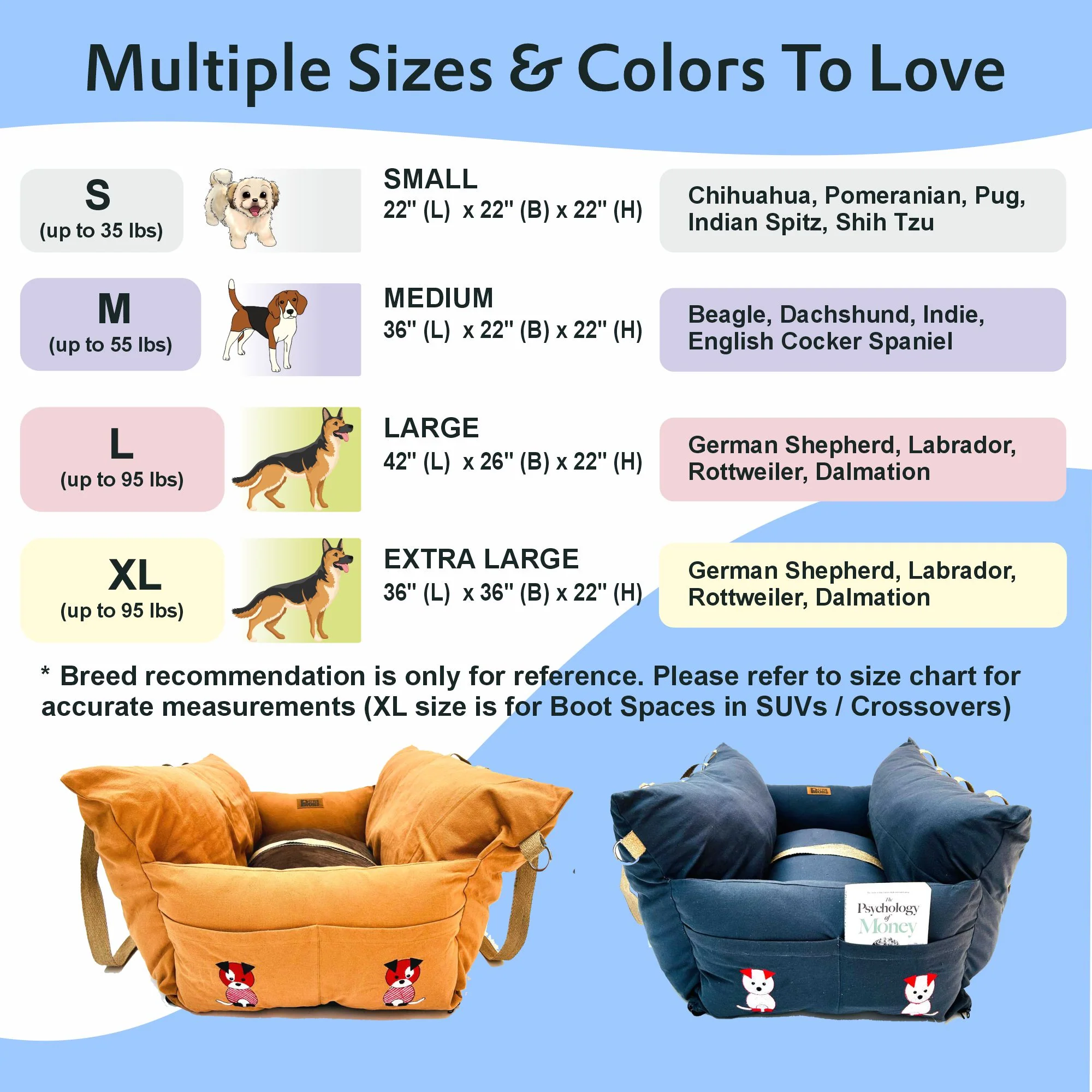 Petter World Car Travel Bed with Safety Leash for Dogs and Cats (Autumn Gray) - Image 3