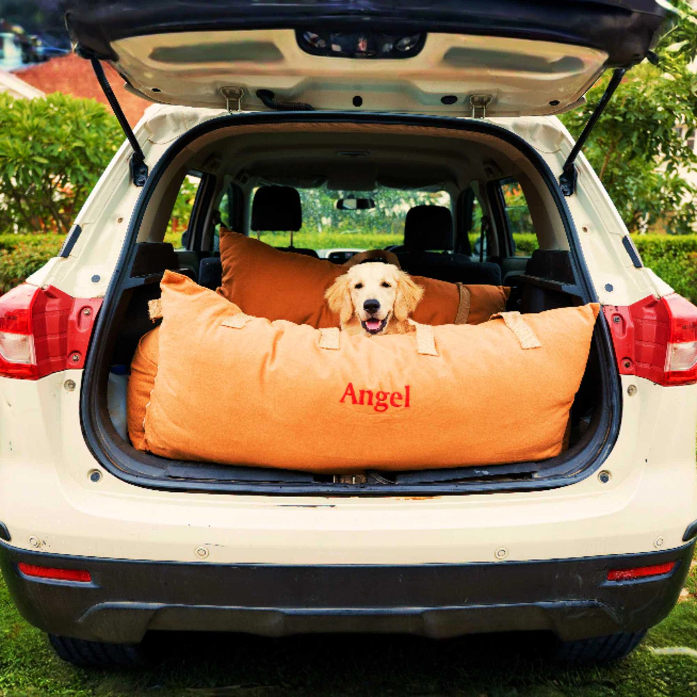 Petter World Car Travel Bed with Safety Leash for Dogs and Cats (Earthy Brown) - Image 8