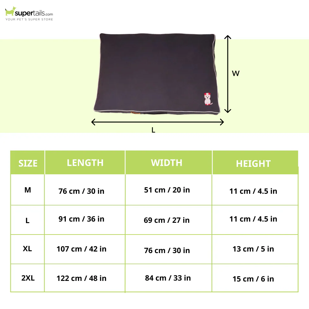 Petter World Comfort Flat Cushion Bed for Dogs (Autumn Grey) - Image 2