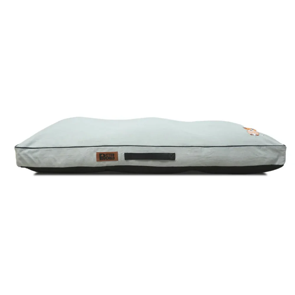 Petter World Comfort Flat Cushion Bed for Dogs (Celeste Green) - Image 6