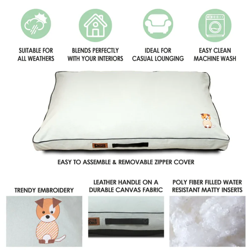 Petter World Comfort Flat Cushion Bed for Dogs (Celeste Green) - Image 9
