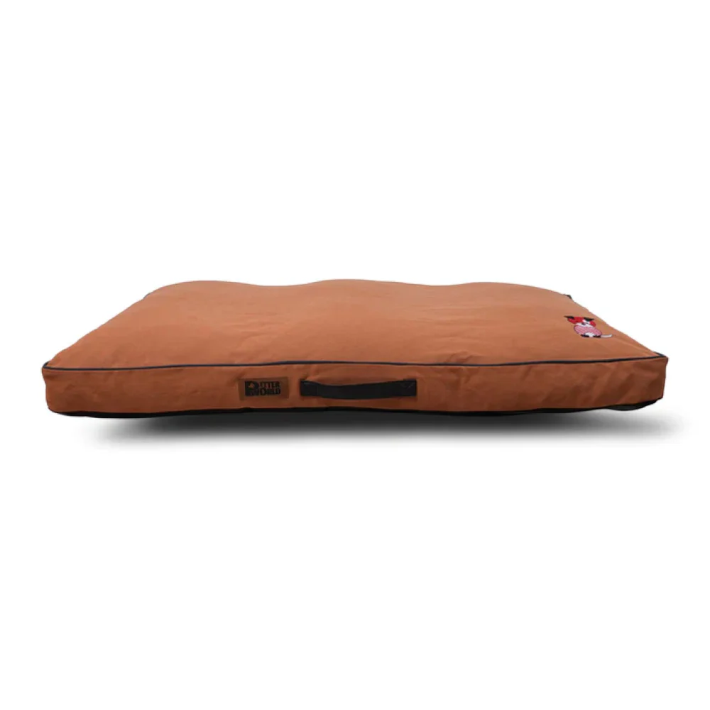 Petter World Comfort Flat Cushion Bed for Dogs (Earthy Brown) - Image 4