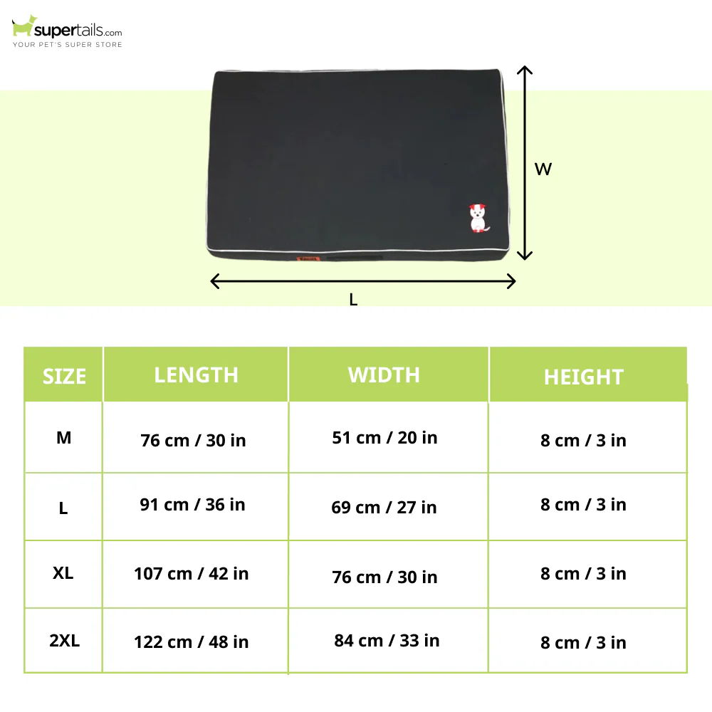 Petter World Comfort Flat Foam Bed for Dogs (Autumn Grey) - Image 2