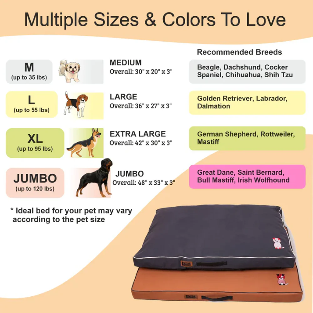 Petter World Comfort Flat Foam Bed for Dogs (Earthy Brown) - Image 10