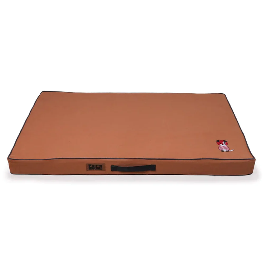 Petter World Comfort Flat Foam Bed for Dogs (Earthy Brown) - Image 3