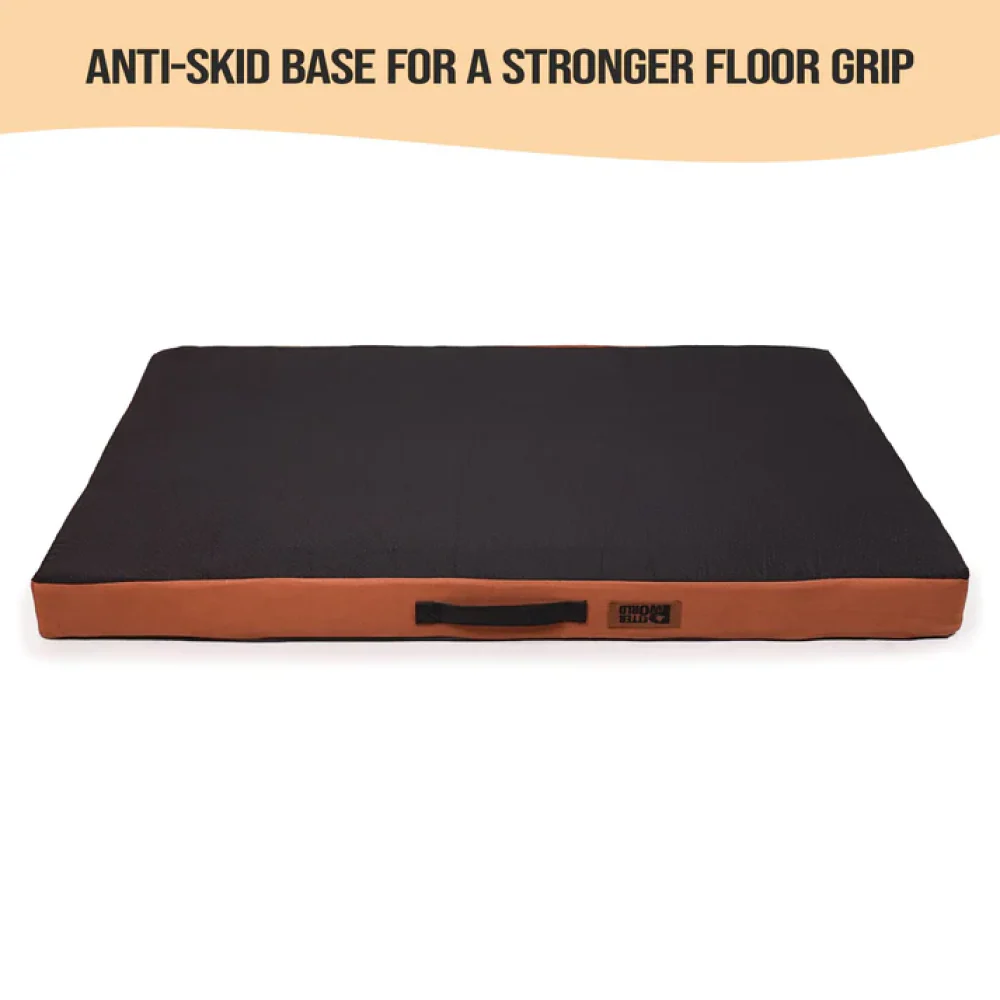 Petter World Comfort Flat Foam Bed for Dogs (Earthy Brown) - Image 6