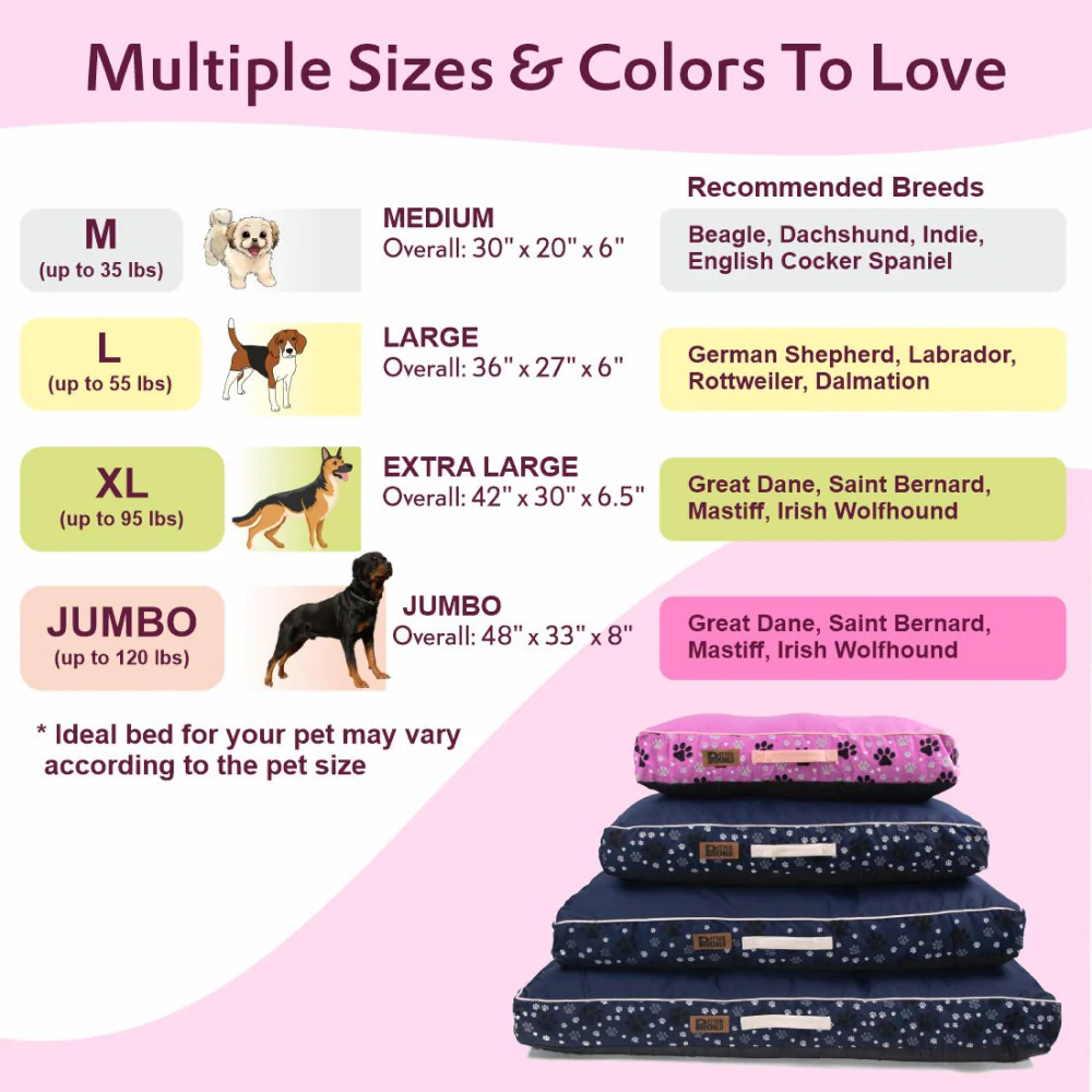Petter World Indoor Artisanal Rectangular Cushion Mattress Bed with Washable Cover for Dogs (Crocus) - Image 7