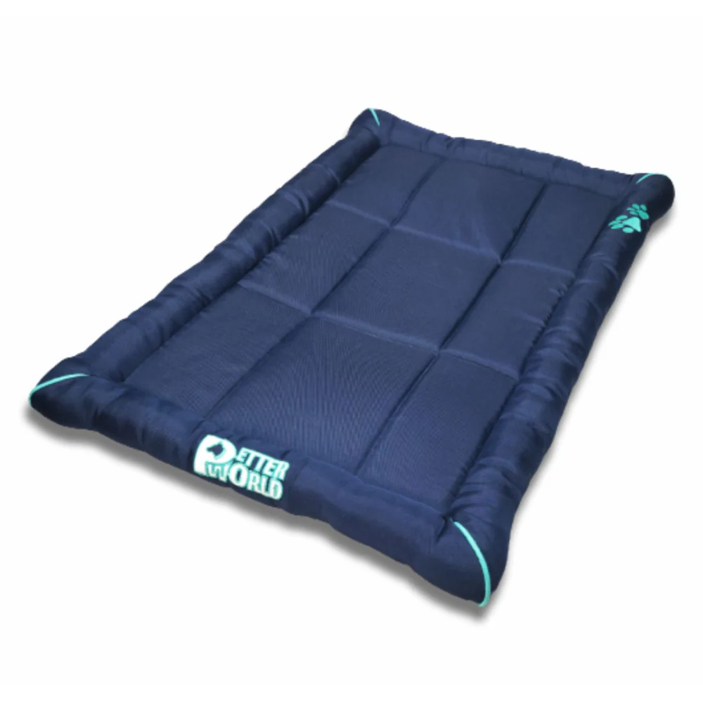 Petter World Luxury Outdoor Foamed Crate Mat with Padded Perimeters for Extra Support for Dogs (Ensign Blue) - Image 4