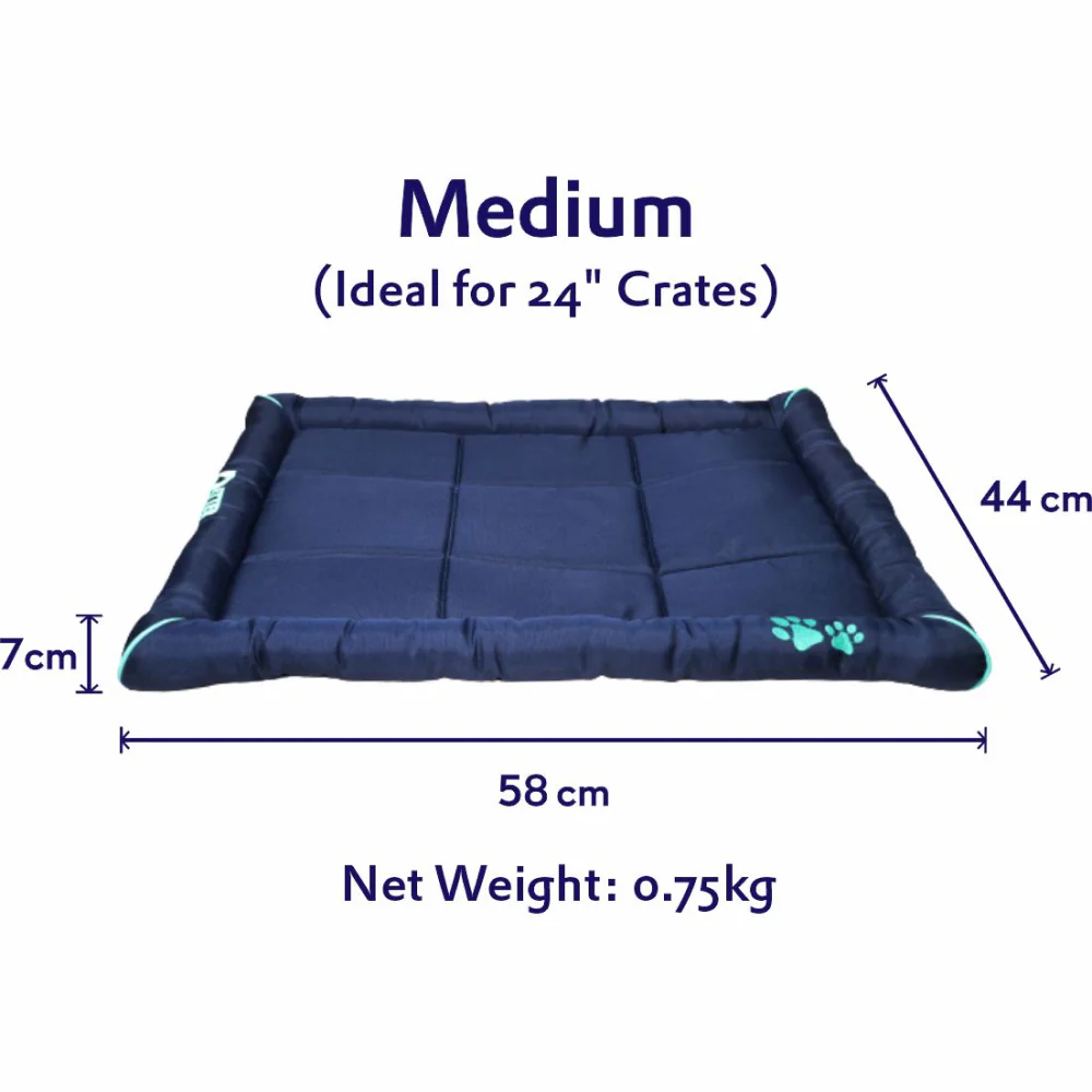 Petter World Luxury Outdoor Foamed Crate Mat with Padded Perimeters for Extra Support for Dogs (Ensign Blue) - Image 5
