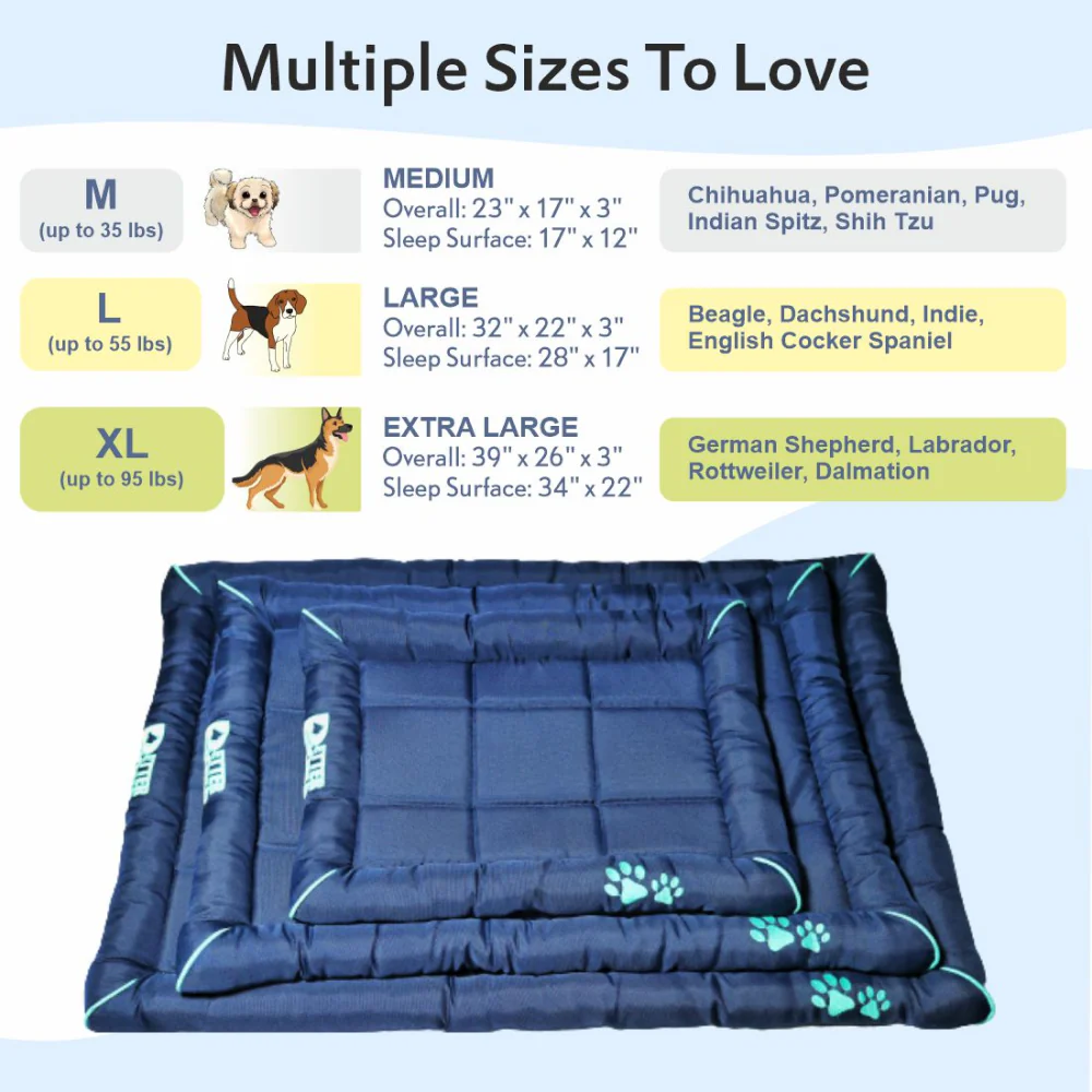 Petter World Luxury Outdoor Foamed Crate Mat with Padded Perimeters for Extra Support for Dogs (Ensign Blue) - Image 7