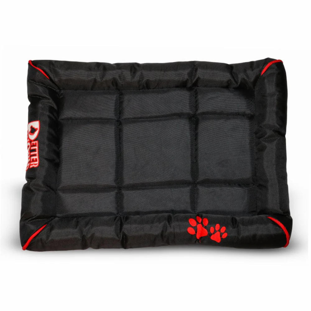 Petter World Luxury Outdoor Foamed Crate Mat with Padded Perimeters for Extra Support for Dogs (Jet Black) - Image 3