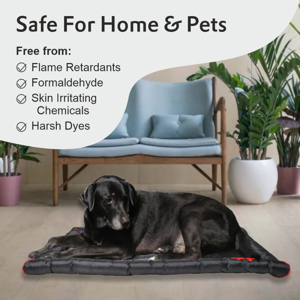 Petter World Luxury Outdoor Foamed Crate Mat with Padded Perimeters for Extra Support for Dogs (Jet Black) - Image 6