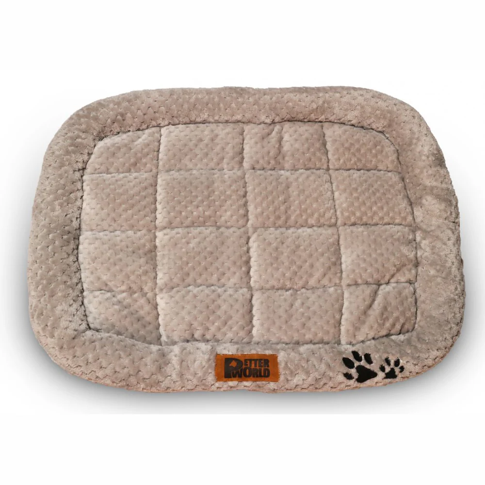 Petter World Luxury Quilted Crate Mat with Padded Perimeters for Extra Support for Dogs (Meteorite) - Image 3