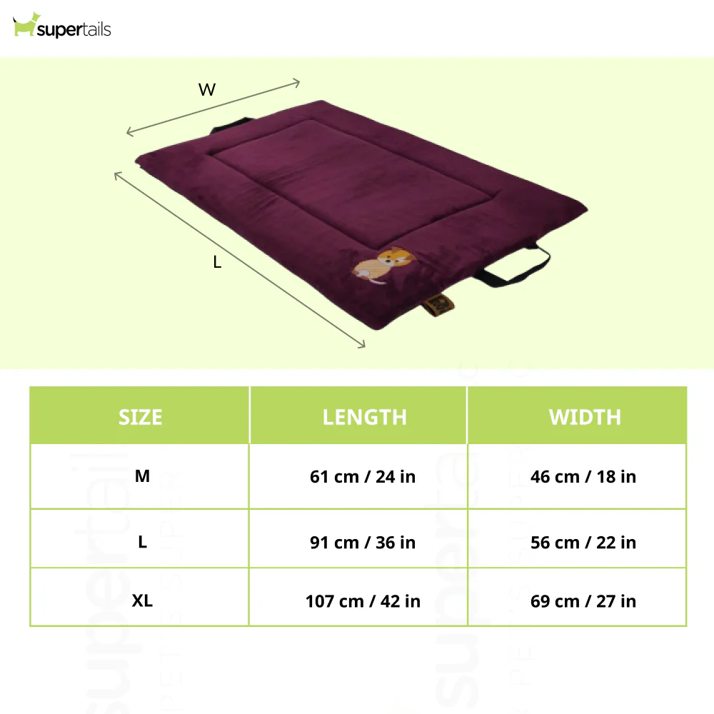 Petter World Orthopedic Memory Foam Base with Cooling Gel Summer Mat for Dogs and Cats (Mulled Wine) - Image 3