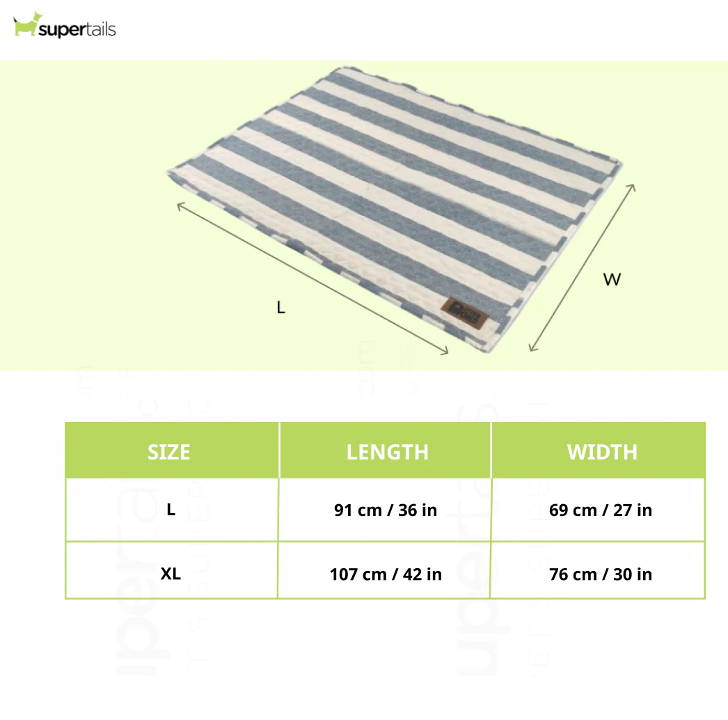 Petter World Multipurpose Breathable Summer Mat for Dogs (Blue Stripes) - Image 3
