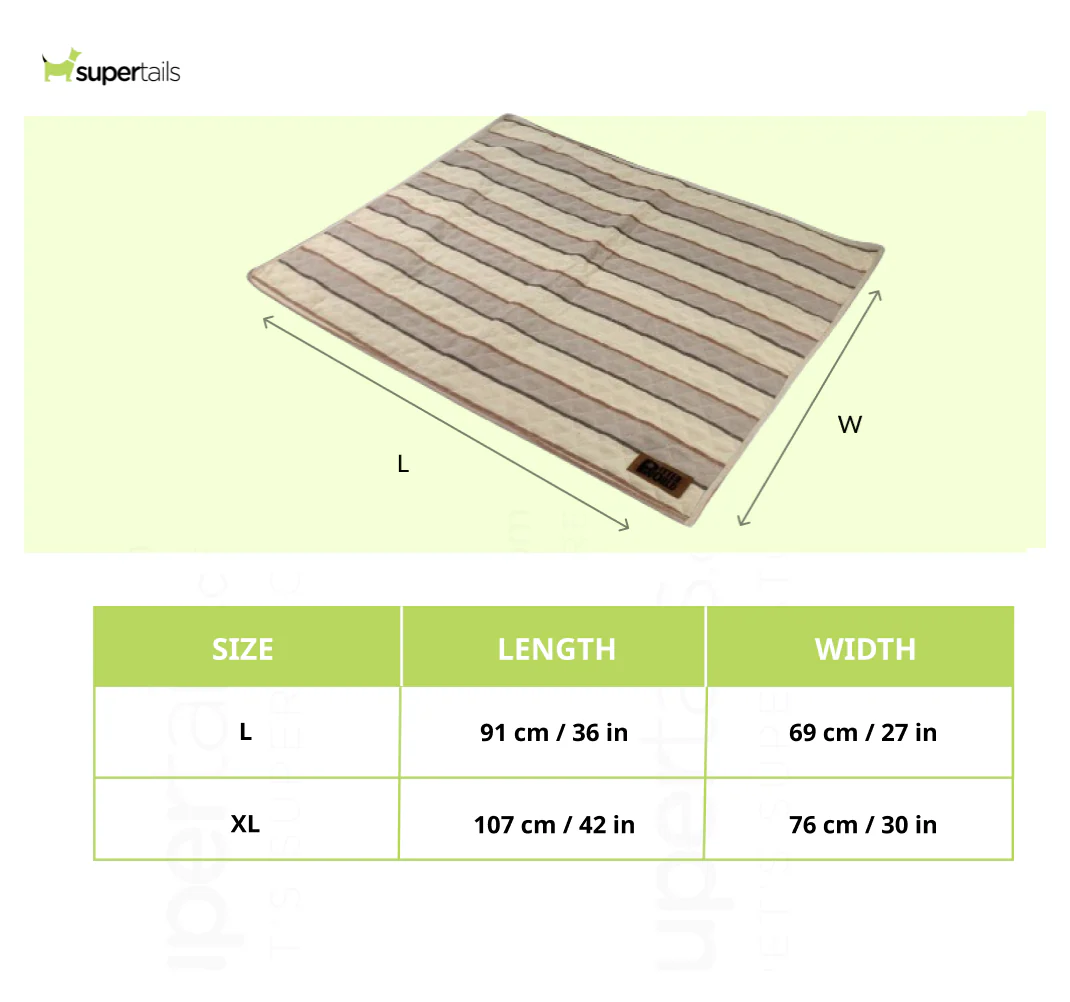 Petter World Multipurpose Breathable Summer Mat for Dogs (Brown Stripes) - Image 3