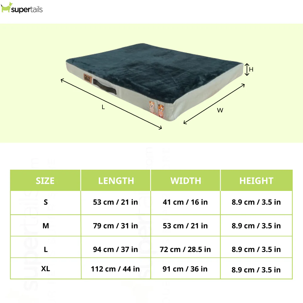 Petter World Orthopedic Memory Foam Bed With Large Sleep Surface for Dogs (Bottle Green) - Image 3