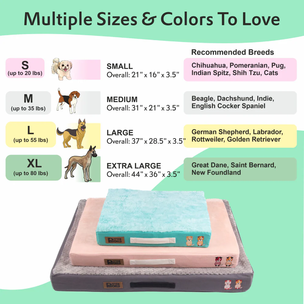 Petter World Orthopedic Memory Foam Bed With Large Sleep Surface for Dogs (Bottle Green) - Image 6
