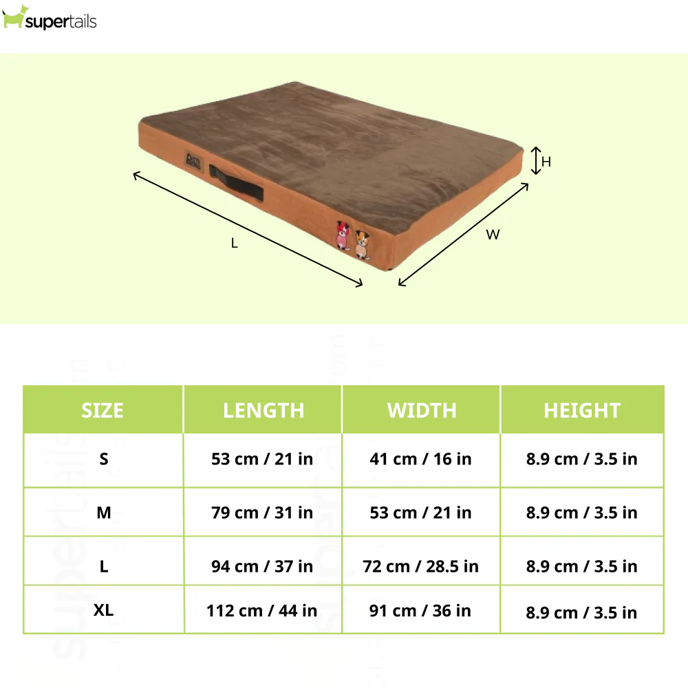 Petter World Orthopedic Memory Foam Bed With Large Sleep Surface for Dogs (Mocha Brown) - Image 3