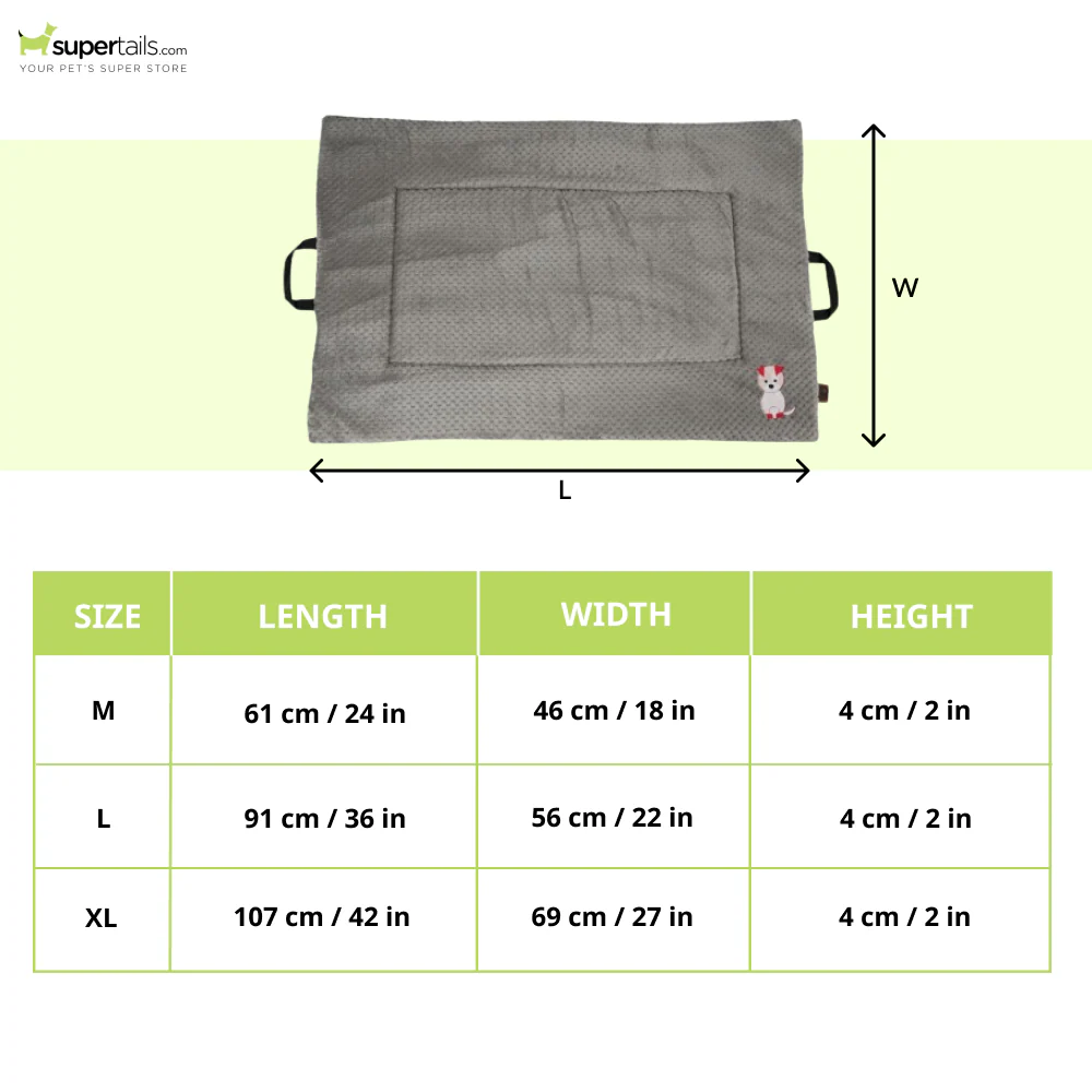 Petter World Orthopedic Memory Foam Crate Mat for Joint Support & Pressure Relief for Dogs (Meteorite) - Image 2