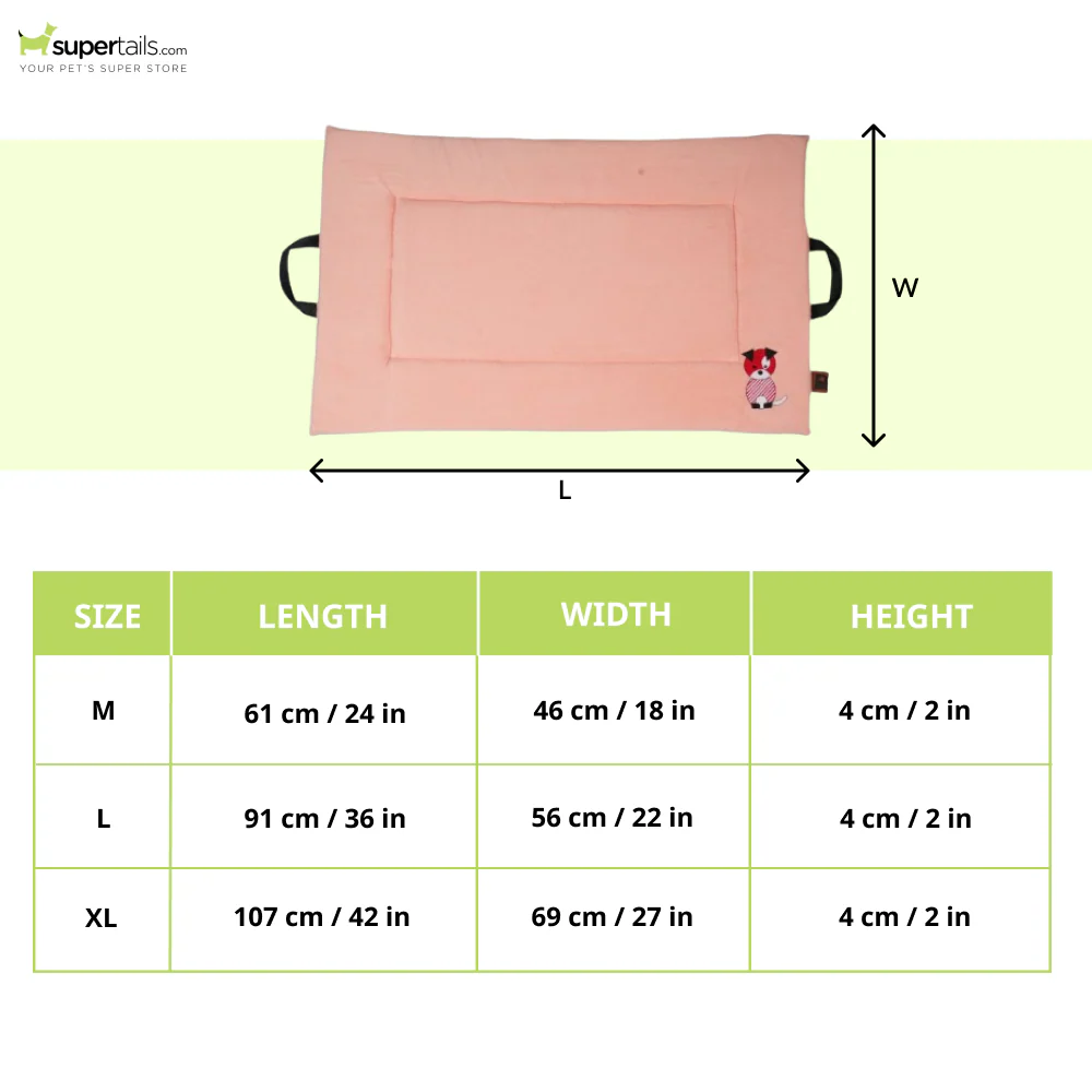 Petter World Orthopedic Memory Foam Crate Mat for Joint Support & Pressure Relief for Dogs (Peach Pearl) - Image 2