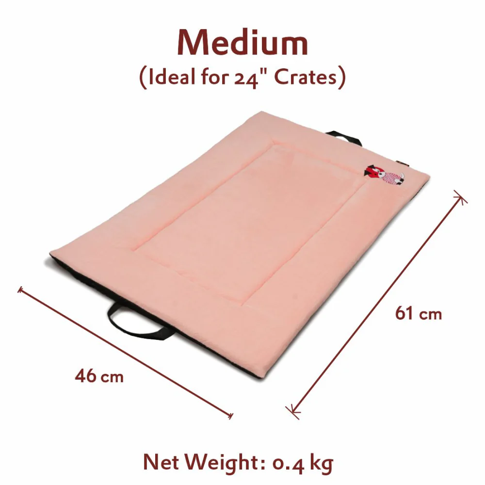 Petter World Orthopedic Memory Foam Crate Mat for Joint Support & Pressure Relief for Dogs (Peach Pearl) - Image 5