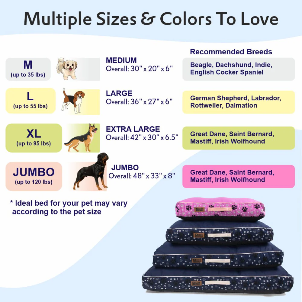 Petter World Outdoor Artisanal Rectangular Cushion Mattress Bed with Washable Cover for Dogs (Ensign Blue) - Image 7