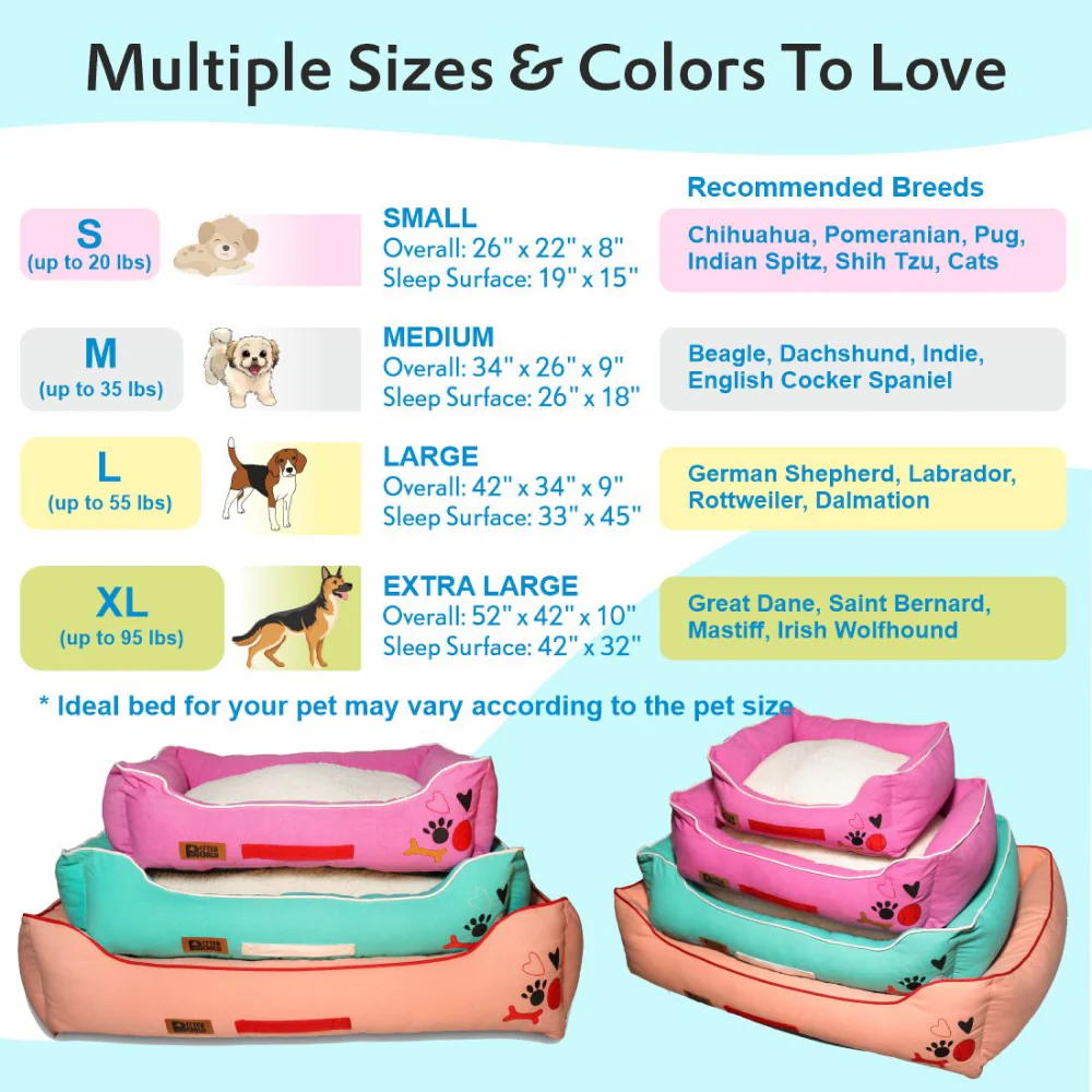Petter World Ultra Luxury Cotton Canvas Lounger With Removable Sherpa Fur Cushion for Dogs (Turquoise) - Image 7