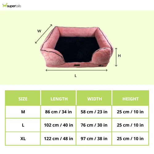 Petter World Ultra Luxury Micro Fur Orthopedic Sofa Bed for Dogs (Millennial Pink) - Image 2